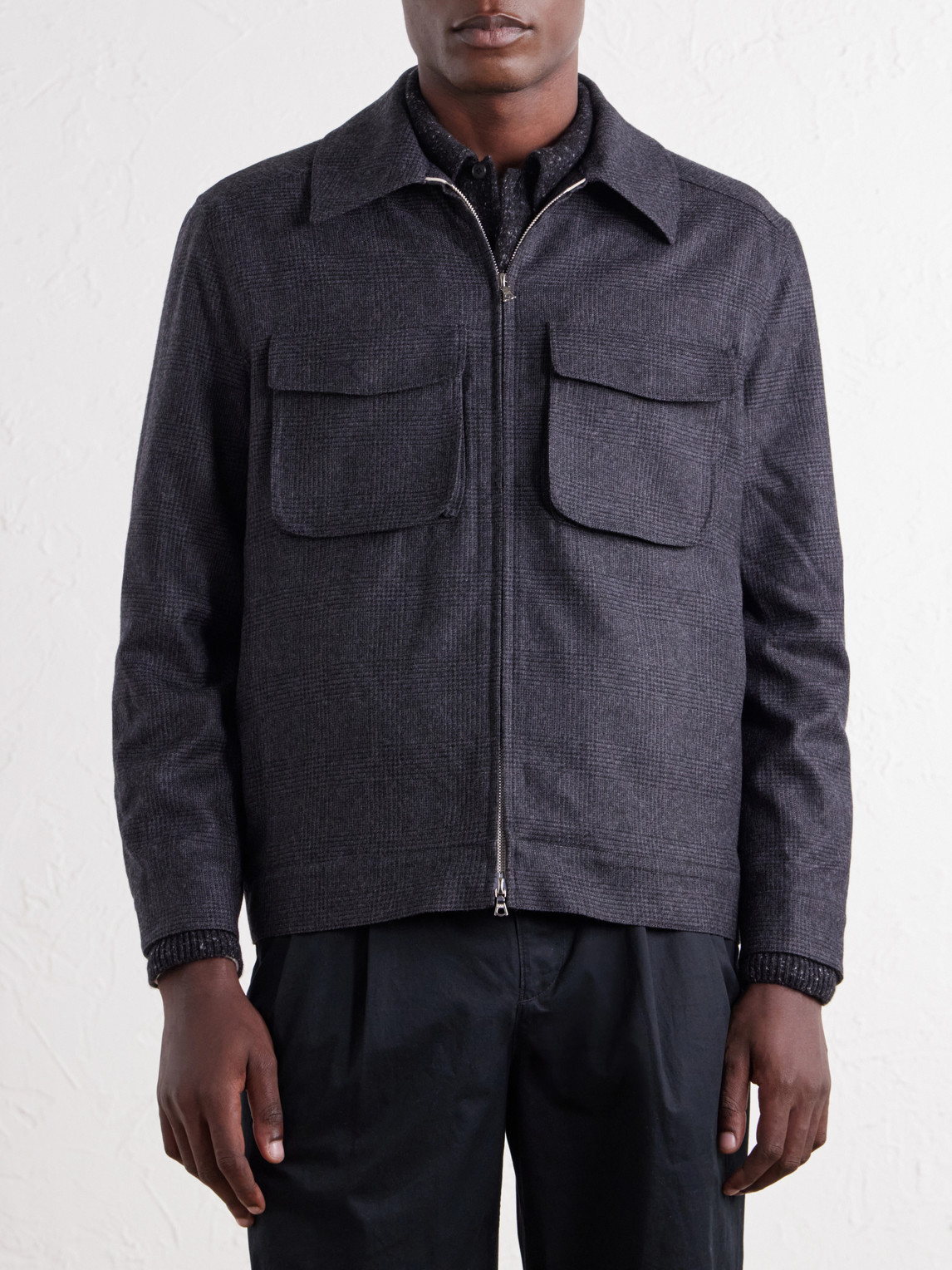Student Prince Of Wales Wool-Flannel Jacket