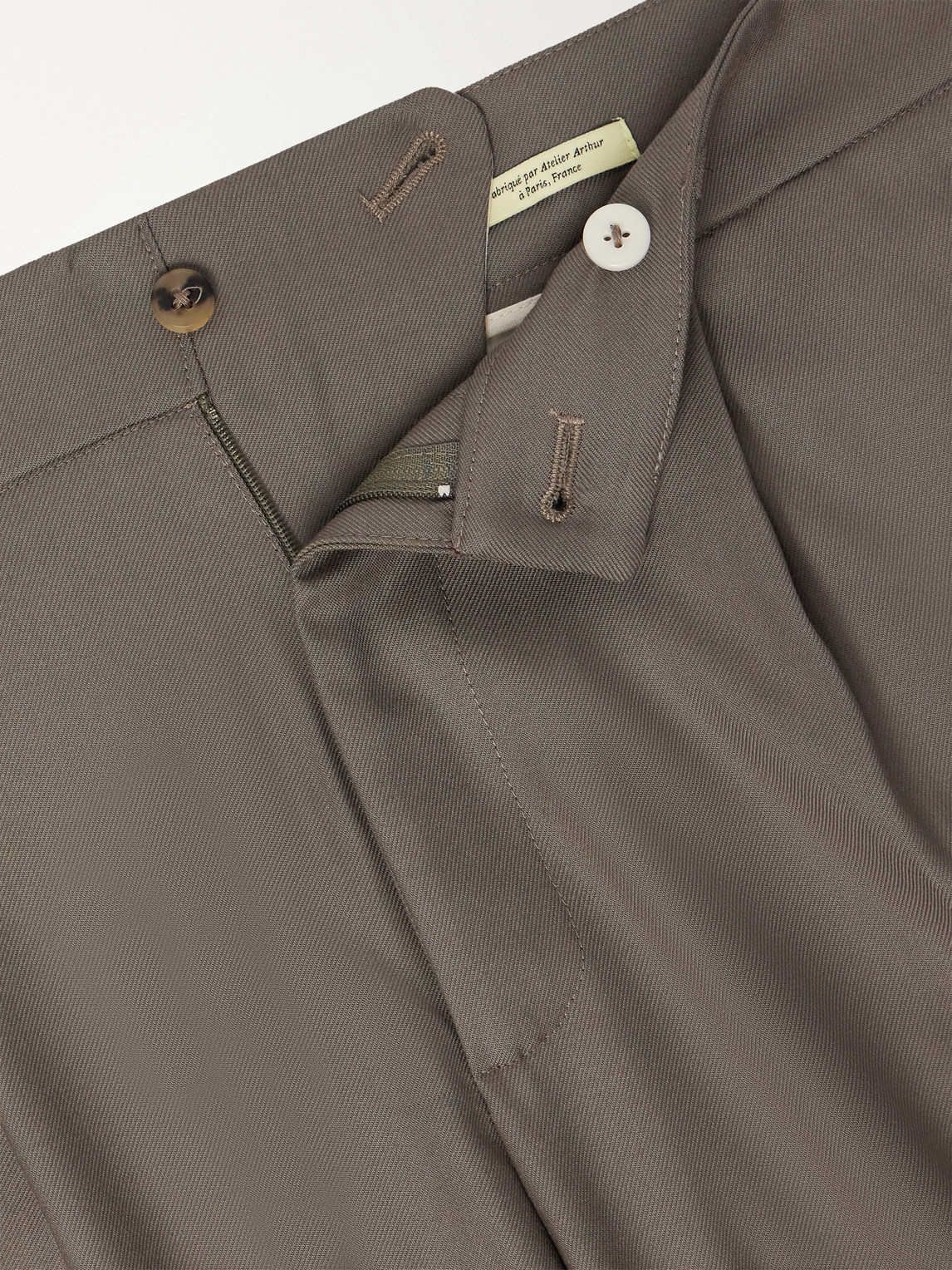 One Pleat Straight-Leg Pleated Virgin Wool Trousers