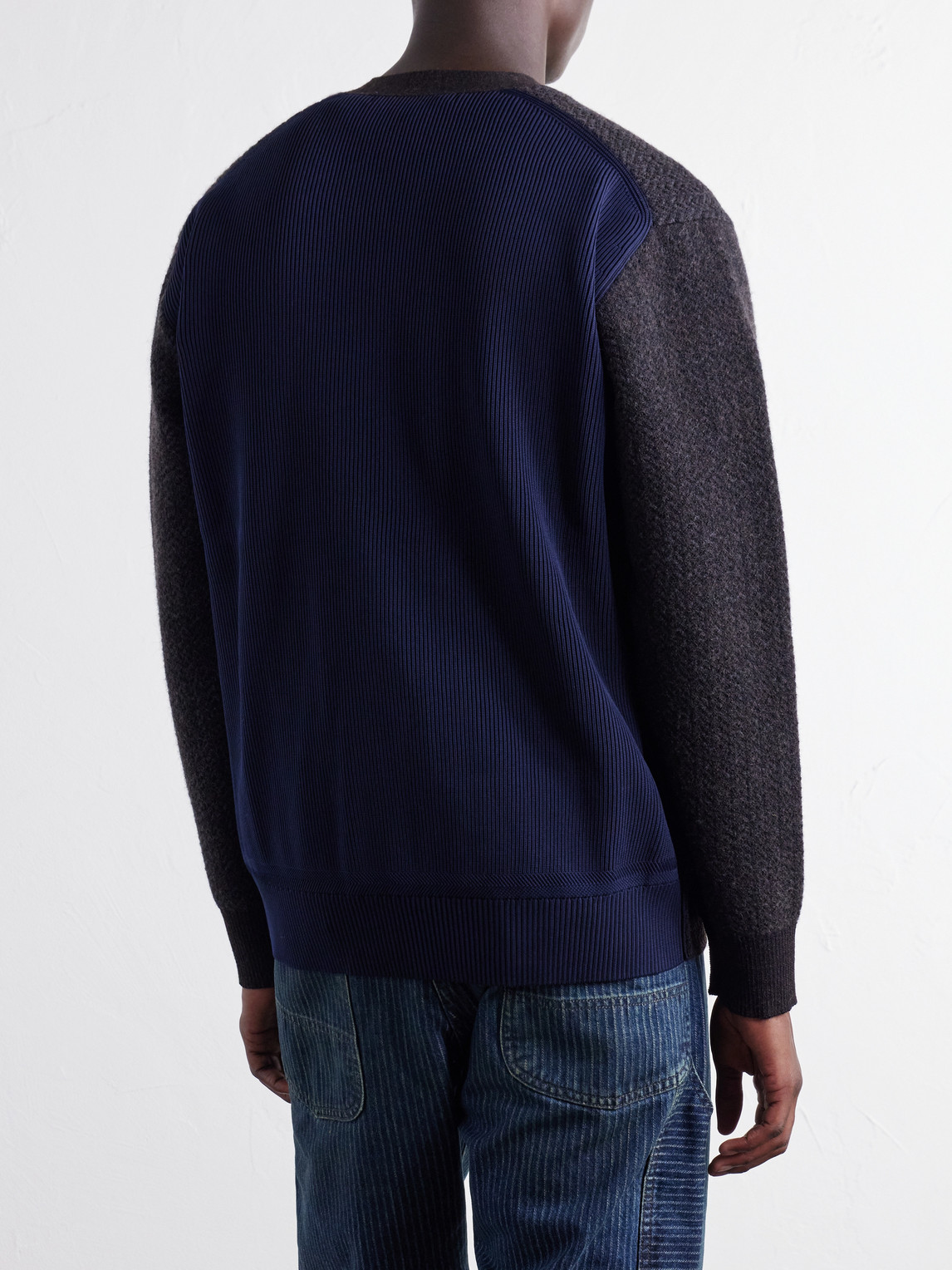 Patchwork Wool-Blend Cardigan