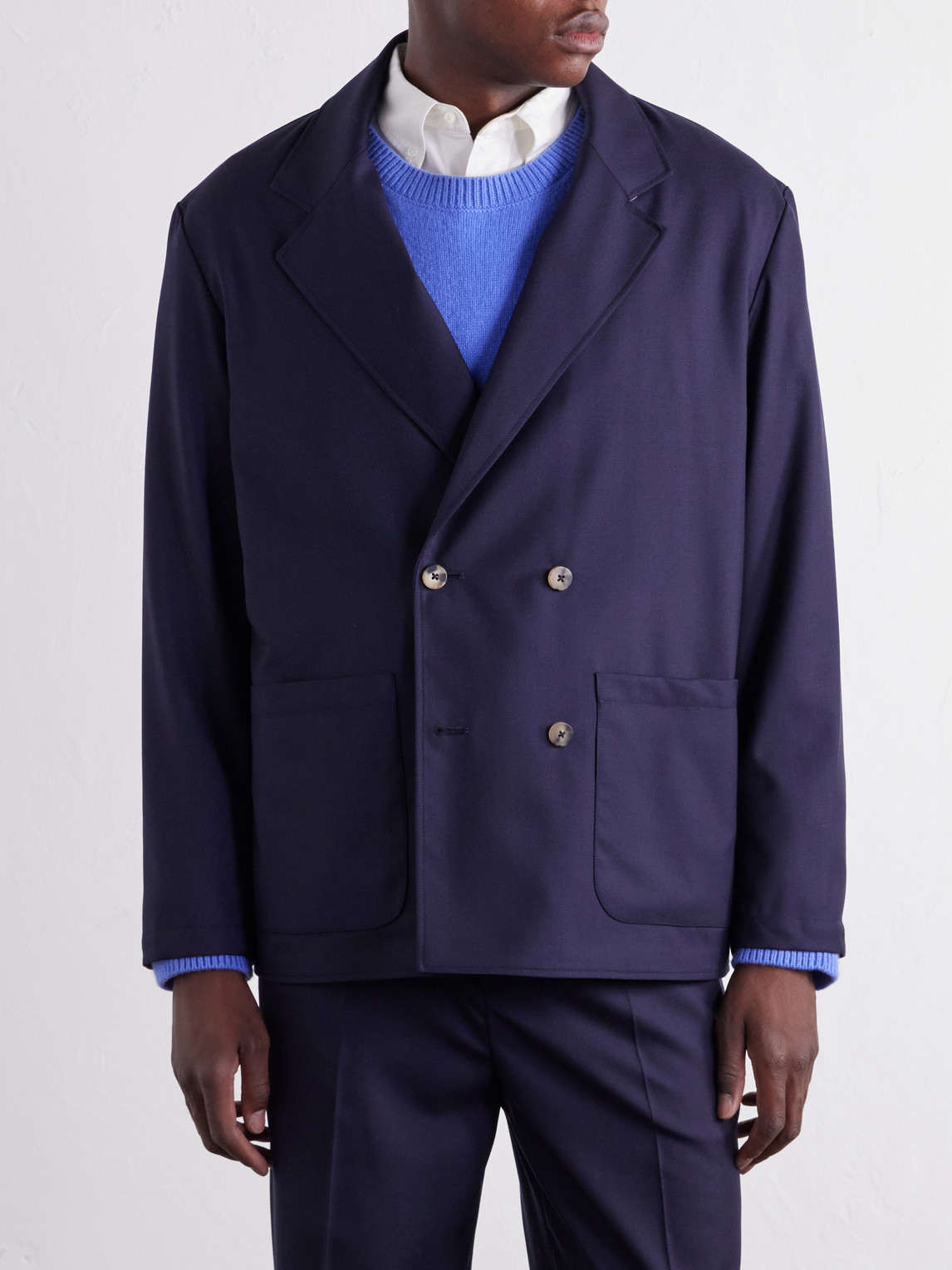 Double-Breasted Virgin Wool-Twill Jacket