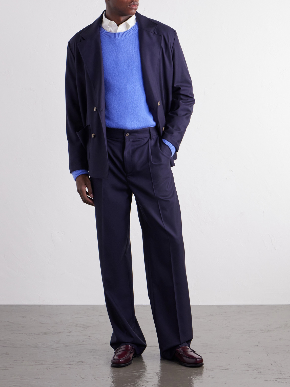 Double-Breasted Virgin Wool-Twill Jacket