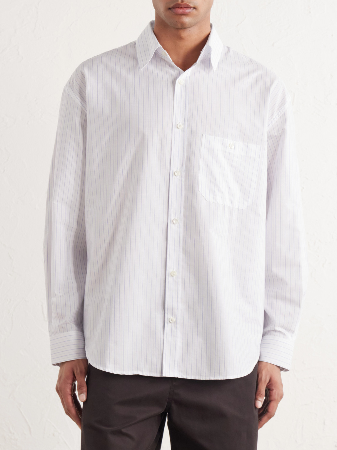 Architect Striped Cotton-Poplin Shirt