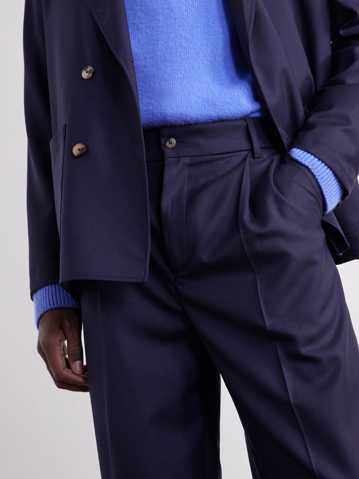 Grandad Wide-Leg Virgin Wool Trousers