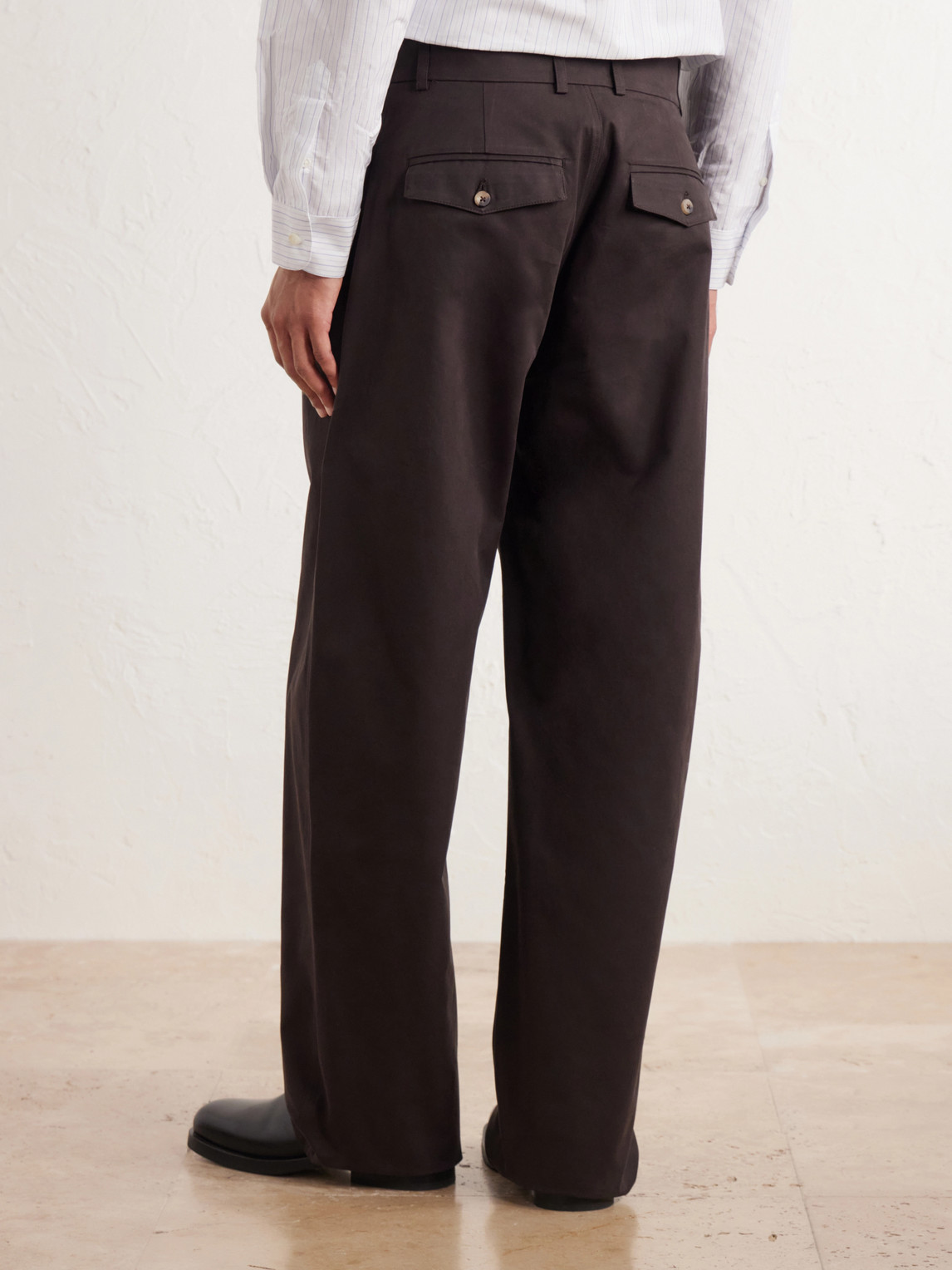 Gardian Straight-Leg Cotton-Twill Suit Trousers