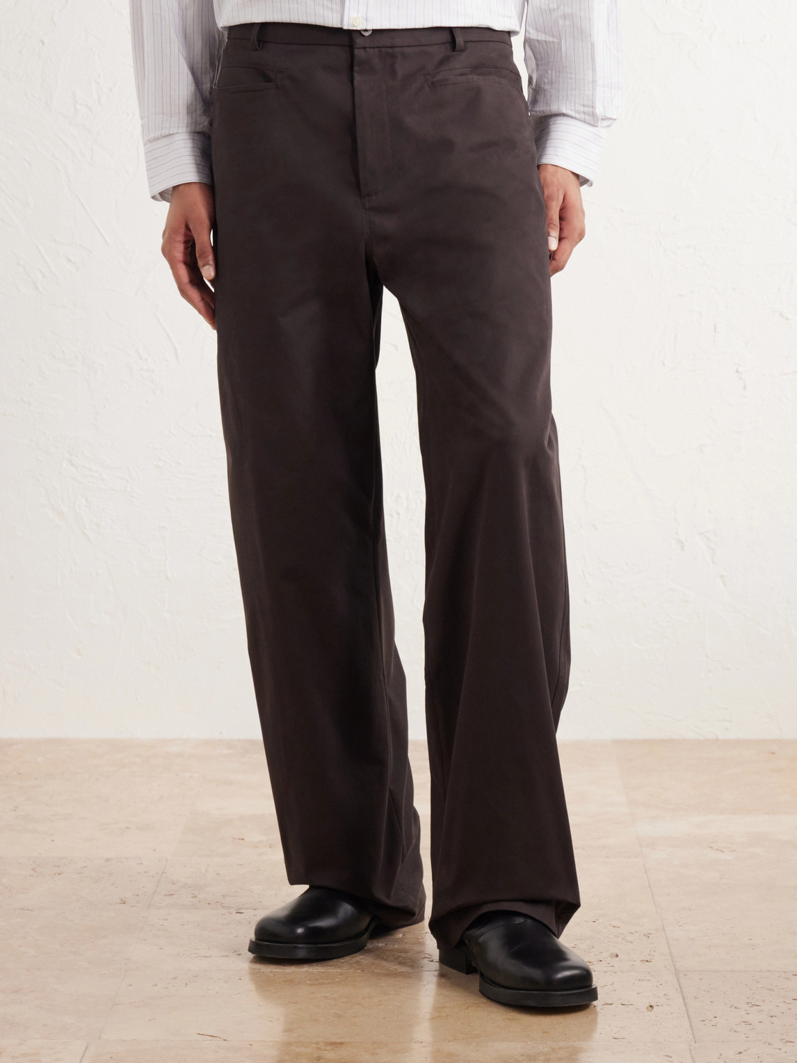 Gardian Straight-Leg Cotton-Twill Suit Trousers