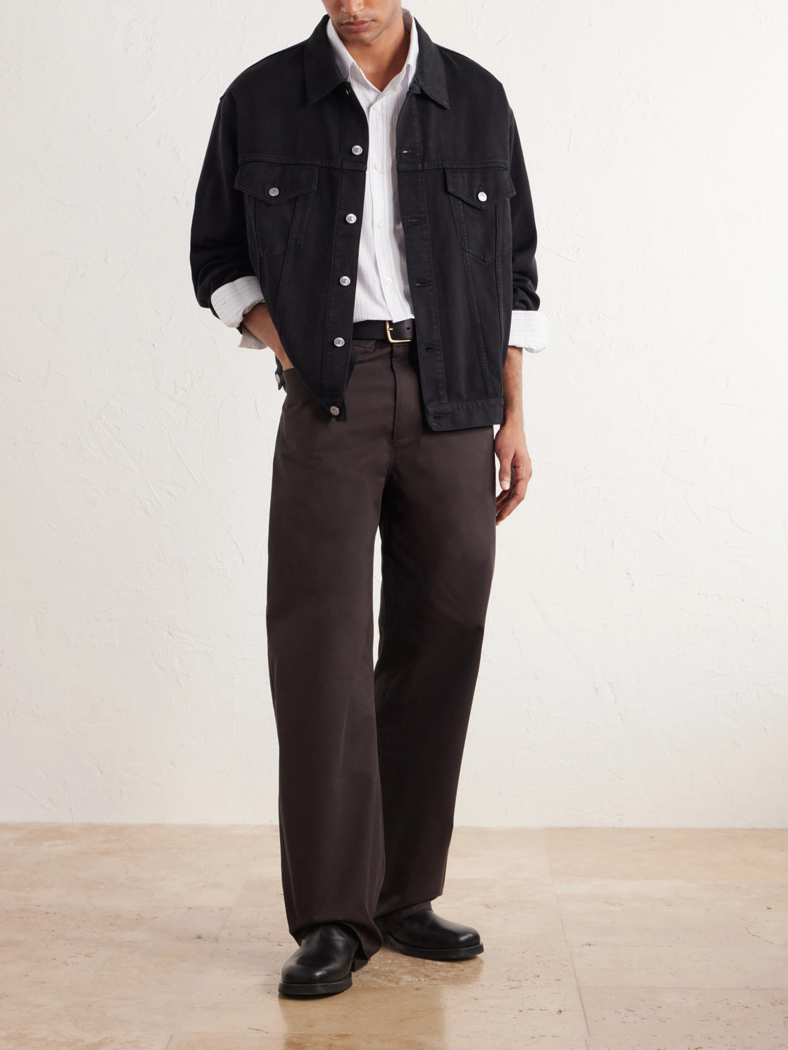 Gardian Straight-Leg Cotton-Twill Suit Trousers