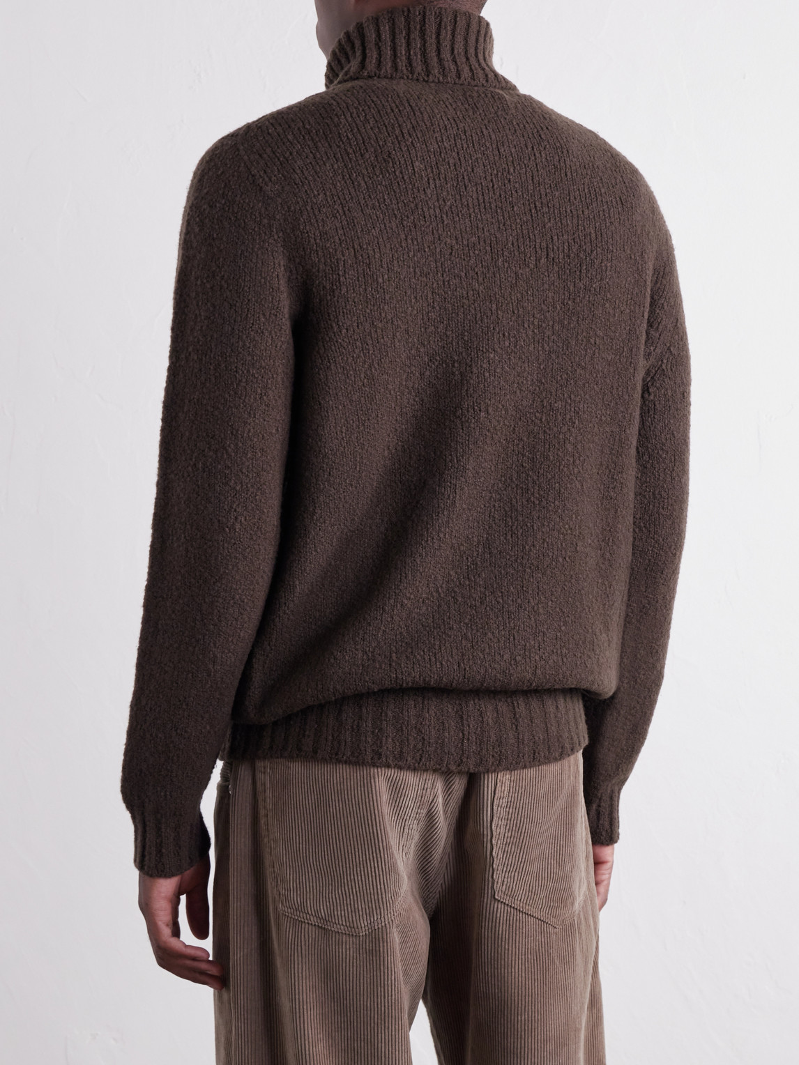 Wool-Bouclé Rollneck Sweater