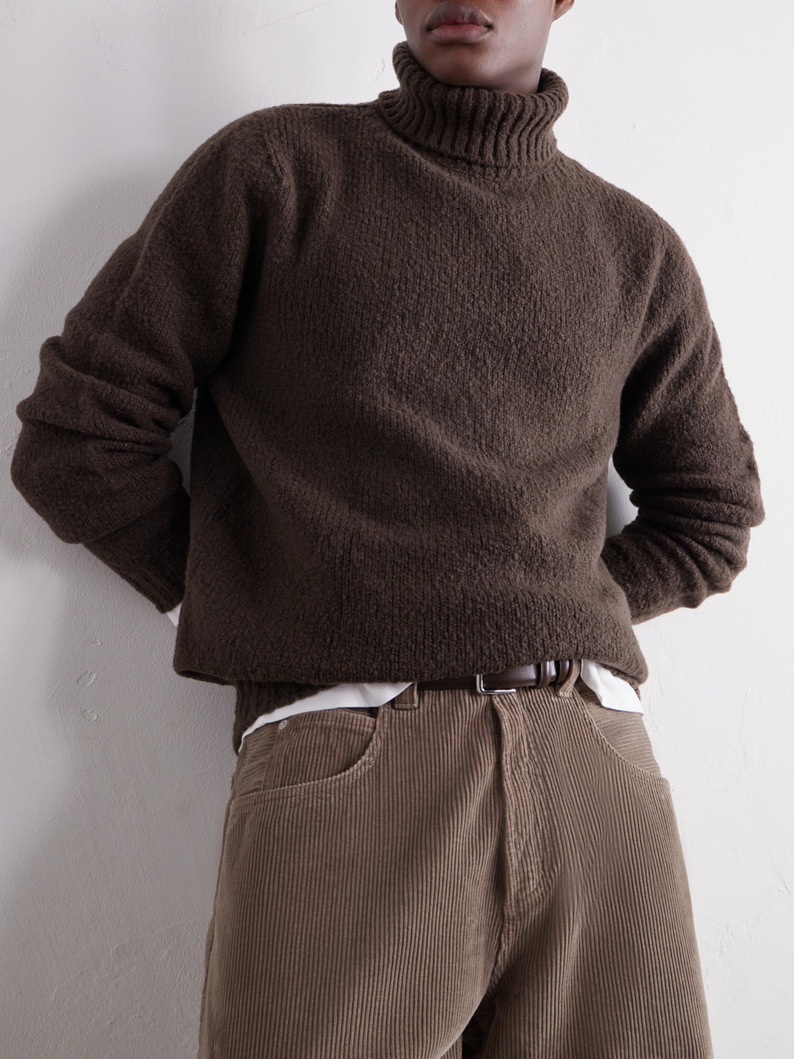 Wool-Bouclé Rollneck Sweater