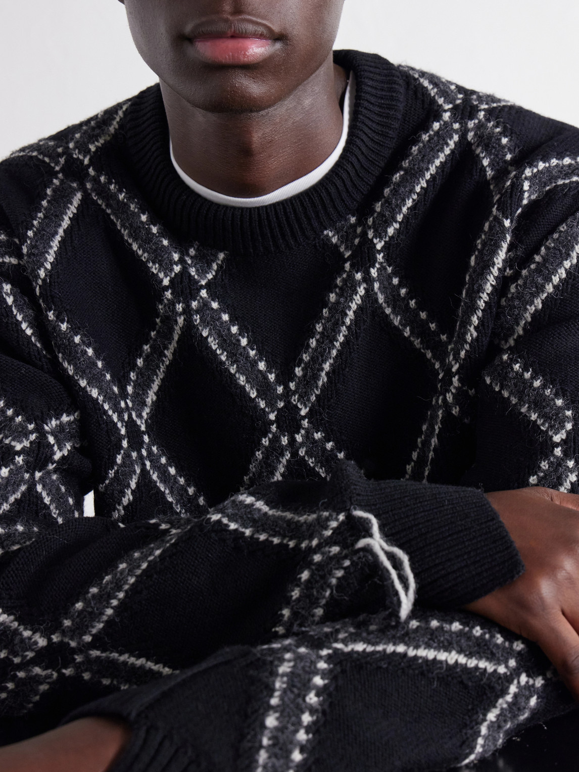 Intarsia Wool-Blend Sweater