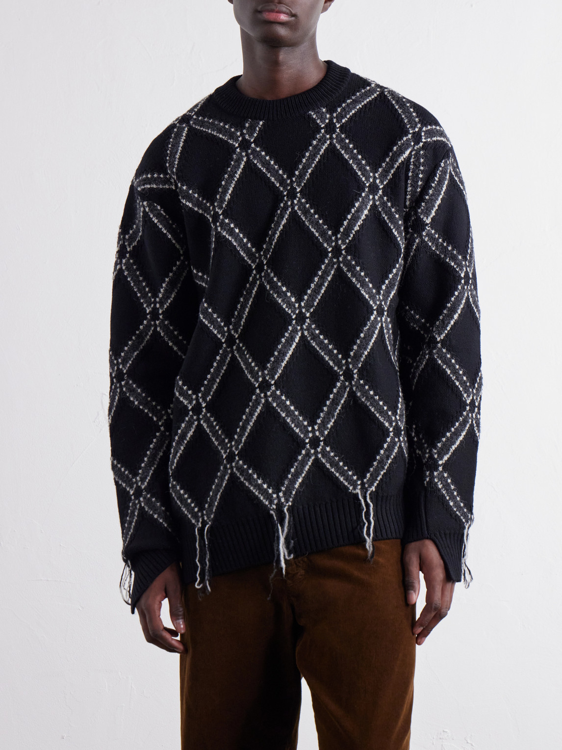 Intarsia Wool-Blend Sweater