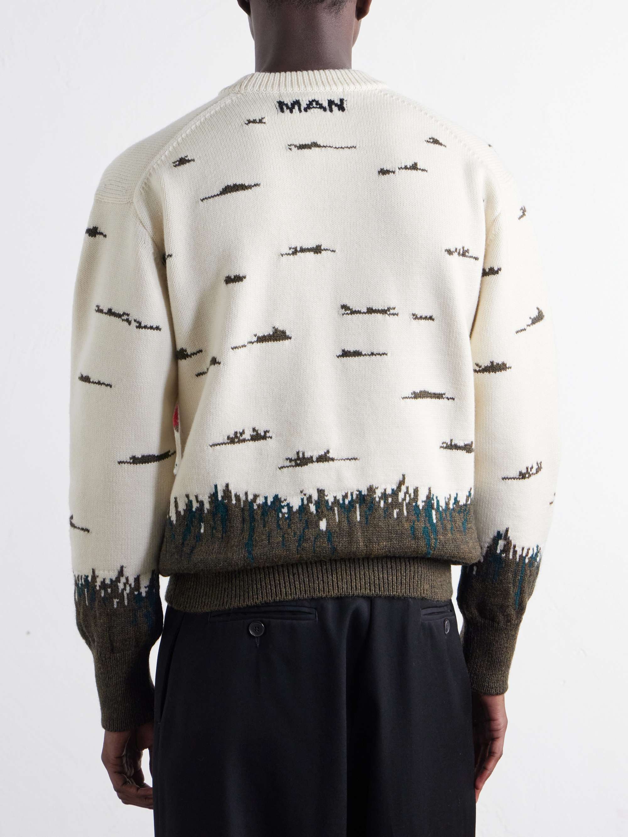 JUNYA WATANABE Intarsia-Knit Wool Sweater for Men | MR PORTER SG
