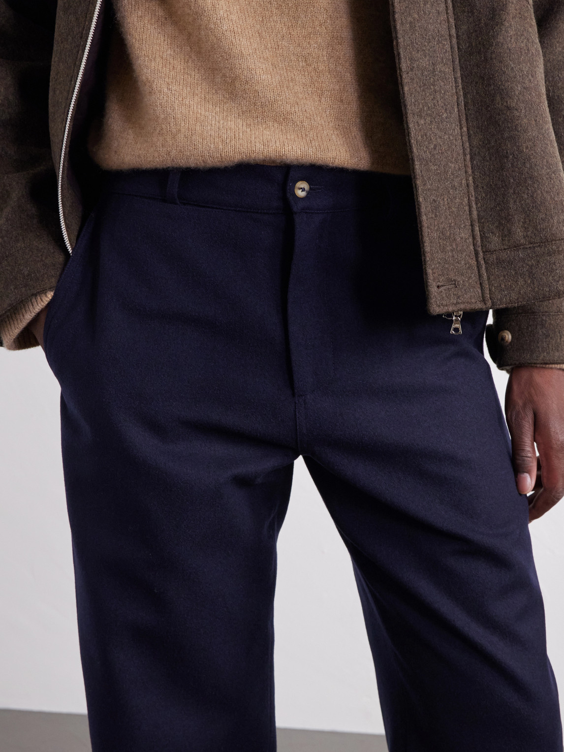 Balloon Wide-Leg Wool And Cotton-Blend Trousers