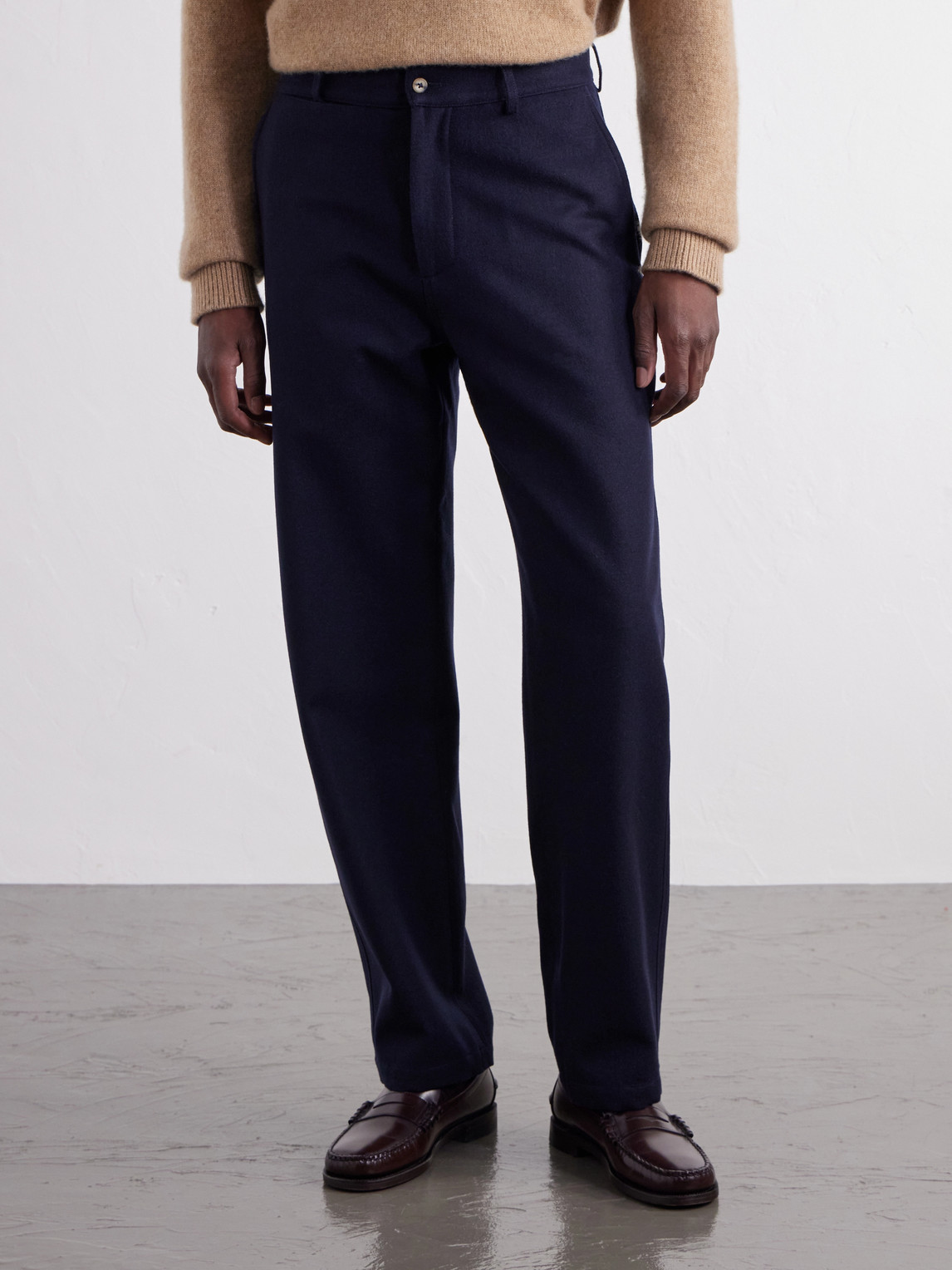 Balloon Wide-Leg Wool And Cotton-Blend Trousers