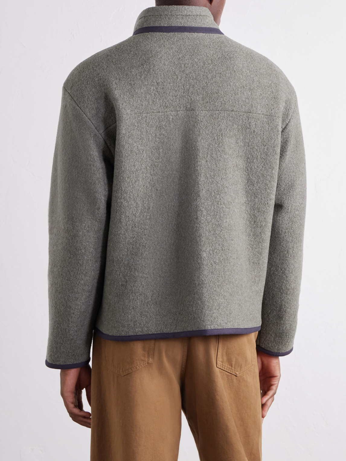 Bookstore Cotton-Trimmed Virgin Wool Jacket