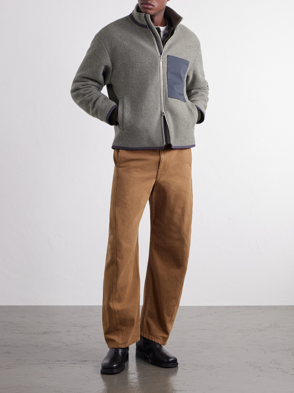 Bookstore Cotton-Trimmed Virgin Wool Jacket