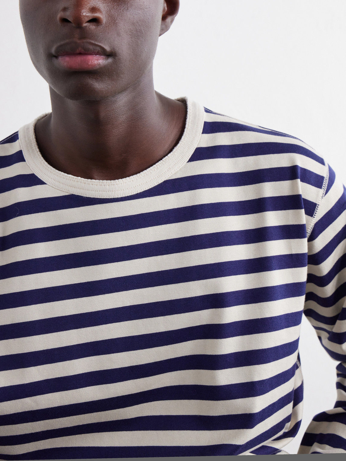 Striped Cotton-Jersey T-Shirt