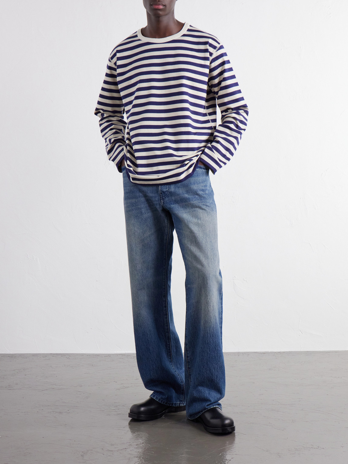 Striped Cotton-Jersey T-Shirt
