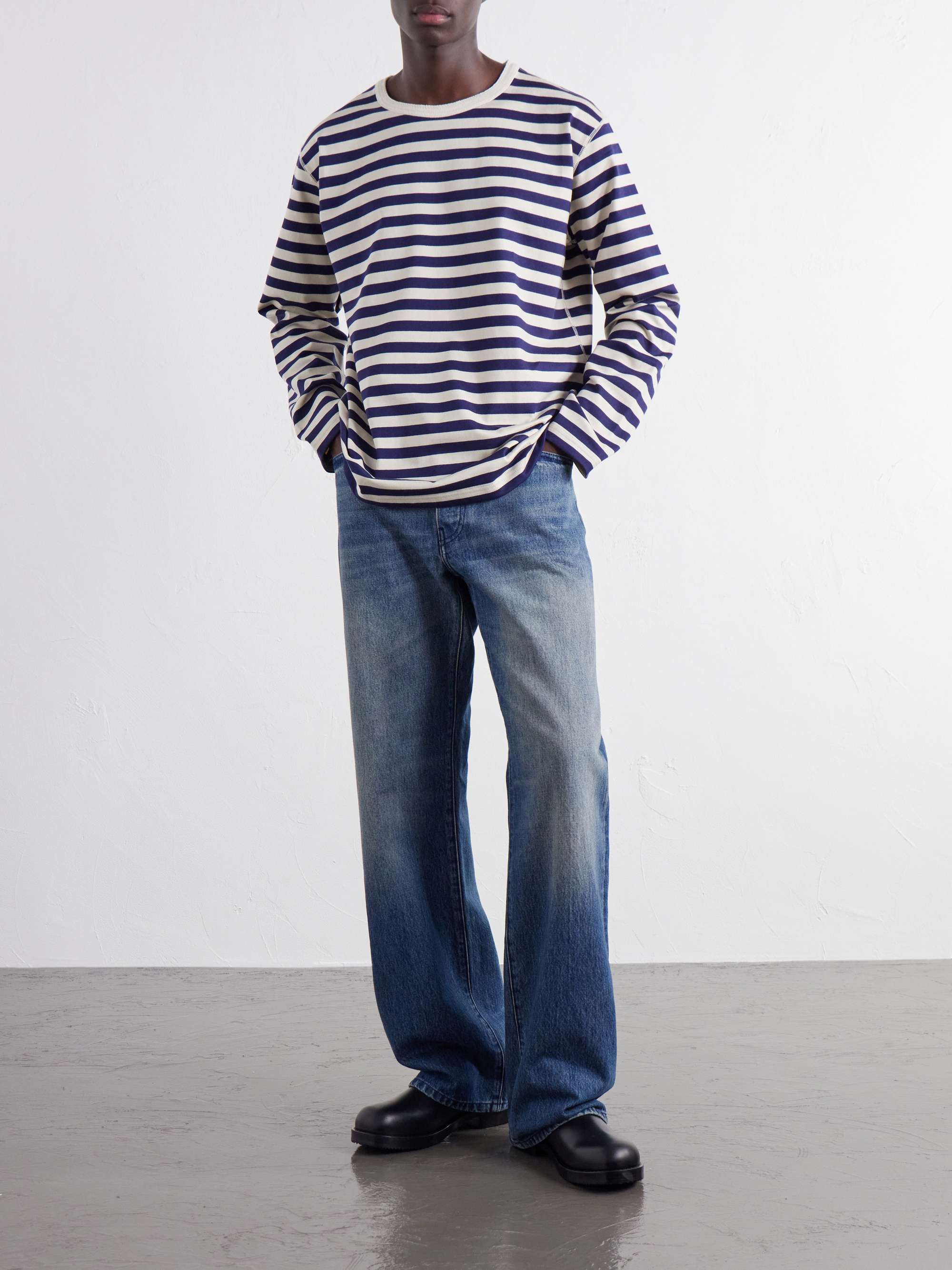 JUNYA WATANABE Honeycomb-Knit Cotton and Cashmere-Blend T-shirt