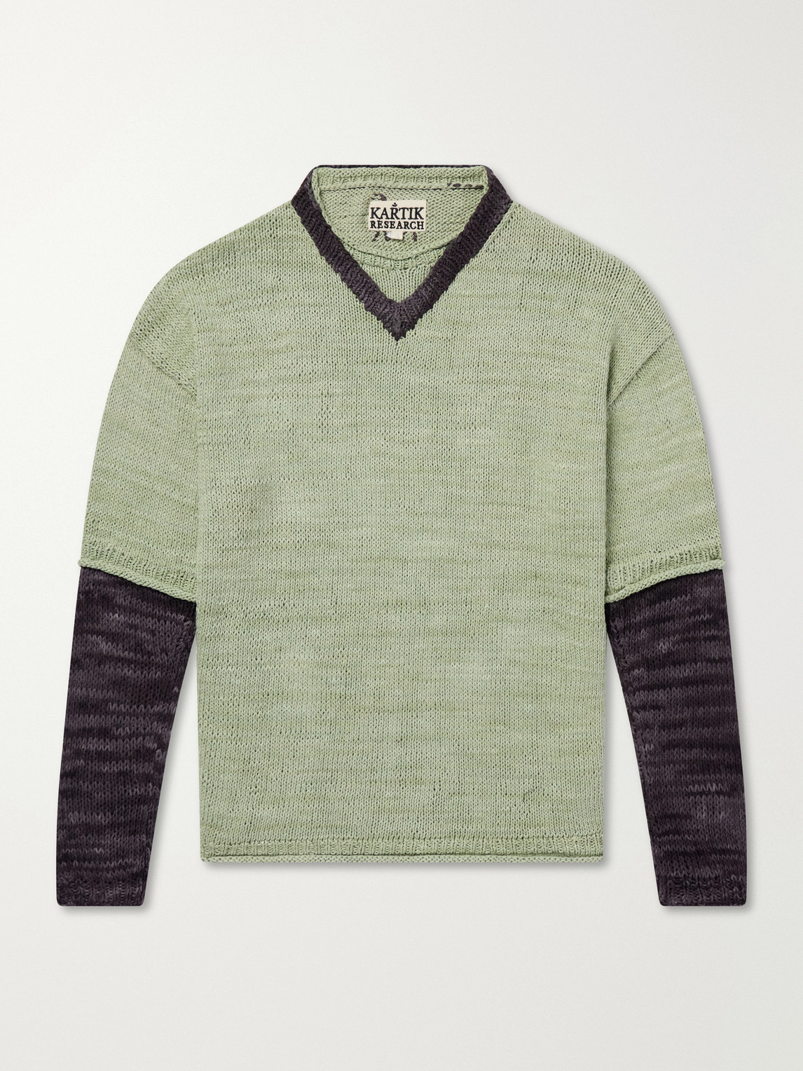 Kartik Research Silk Sweater In Gray