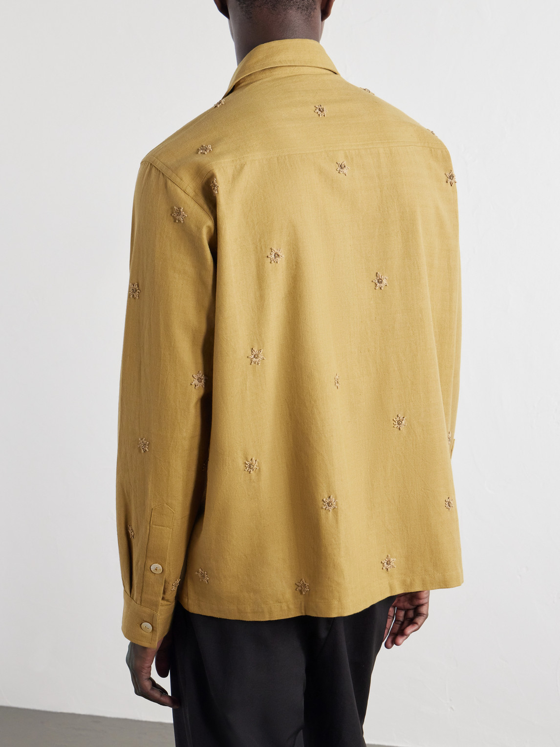 Embroidered Cotton-Canvas Shirt