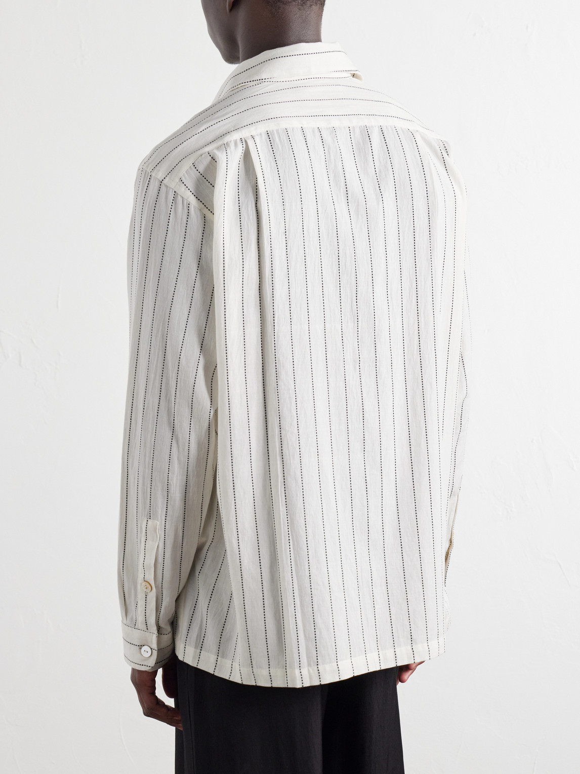 Pinstriped Cotton-Canvas Shirt