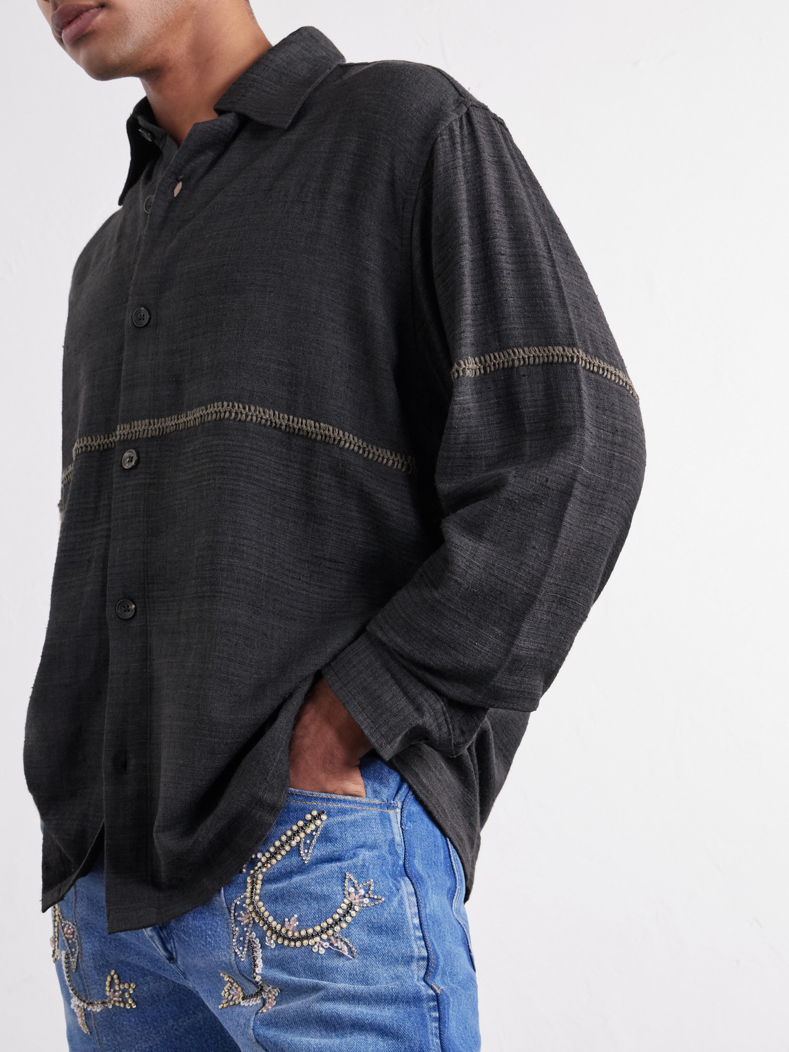 Rabari Embroidered Cotton Shirt