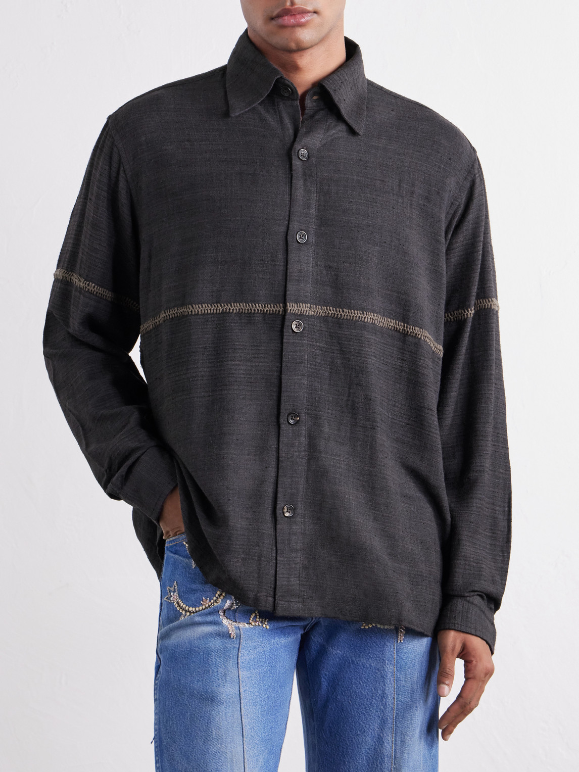 Rabari Embroidered Cotton Shirt
