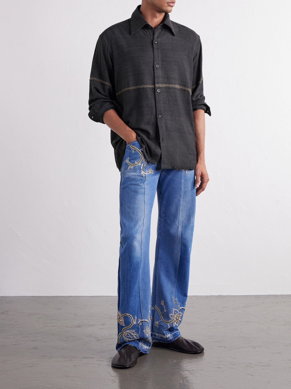 Rabari Embroidered Cotton Shirt