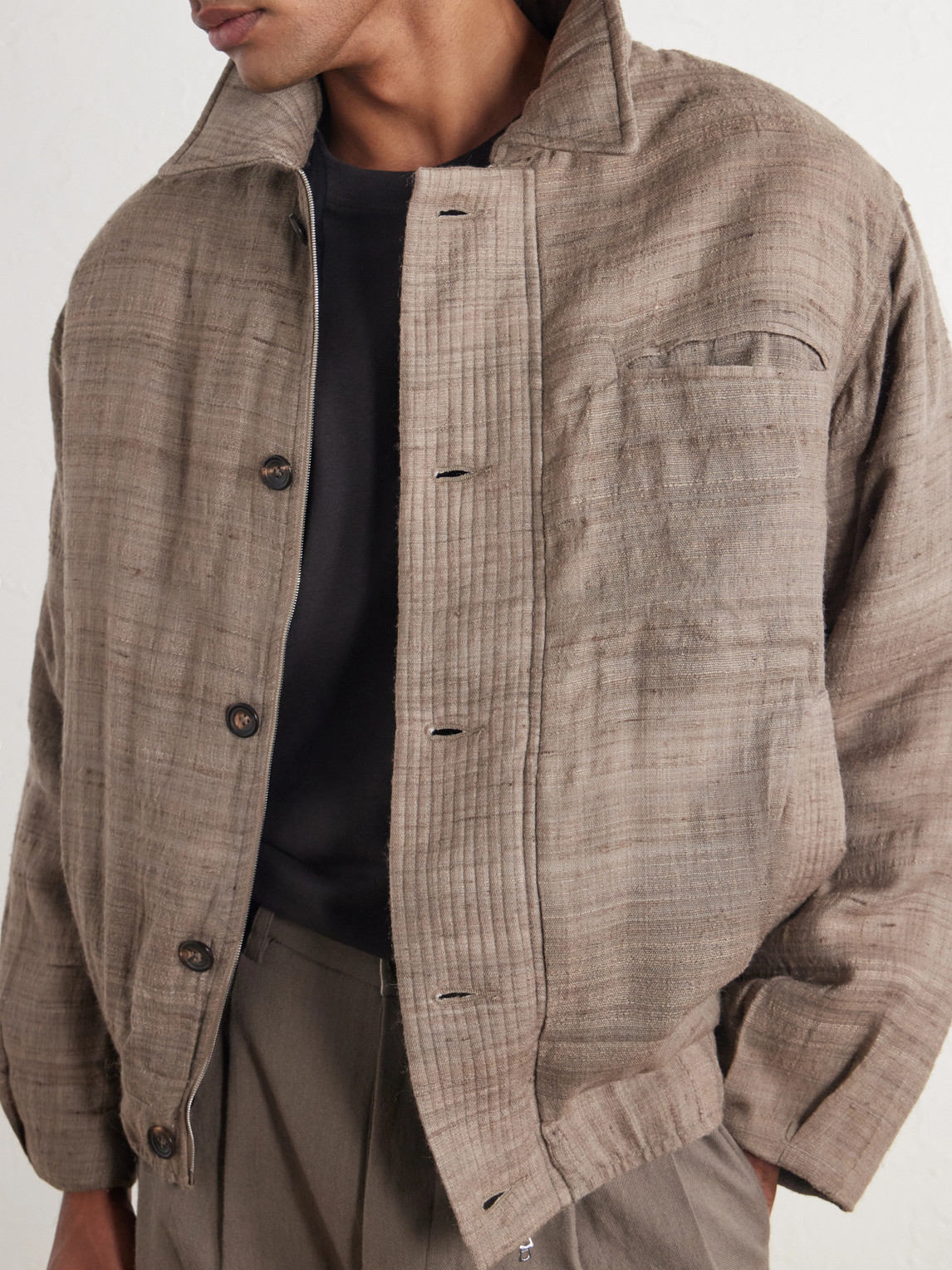 Moni Padded Wool And Silk-Blend Blouson Jacket