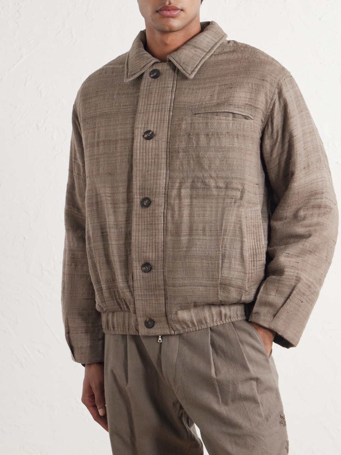 Moni Padded Wool And Silk-Blend Blouson Jacket
