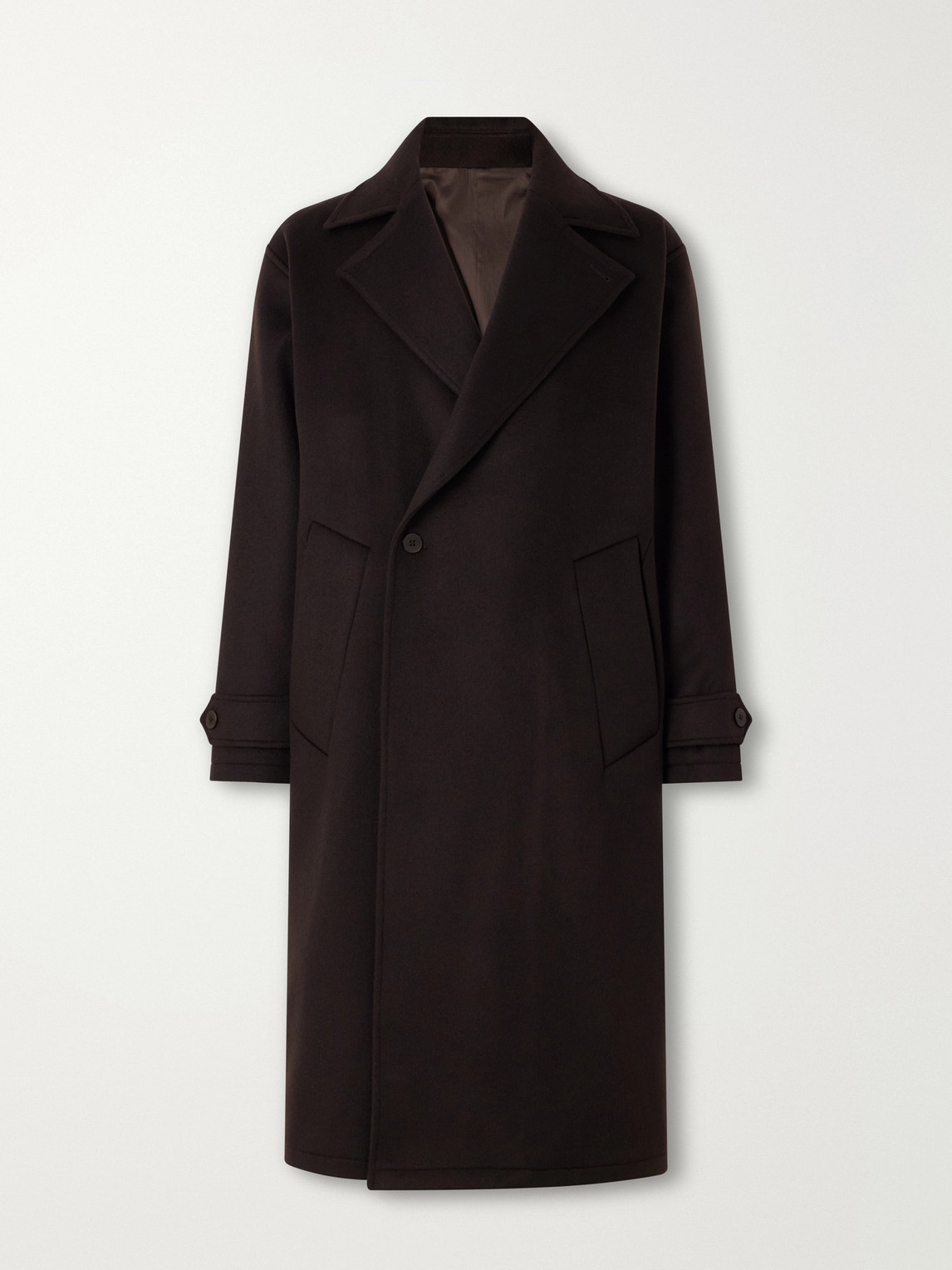 Stòffa Brushed-cashmere Coat In Brown