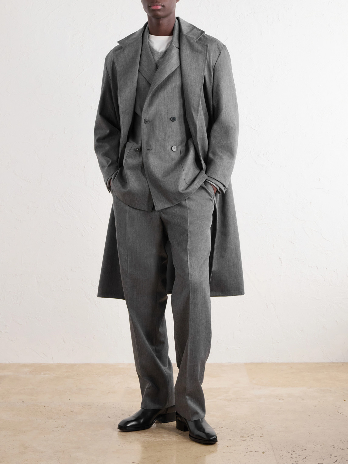 Stòffa - Double-Breasted Wool-Twill Suit Jacket