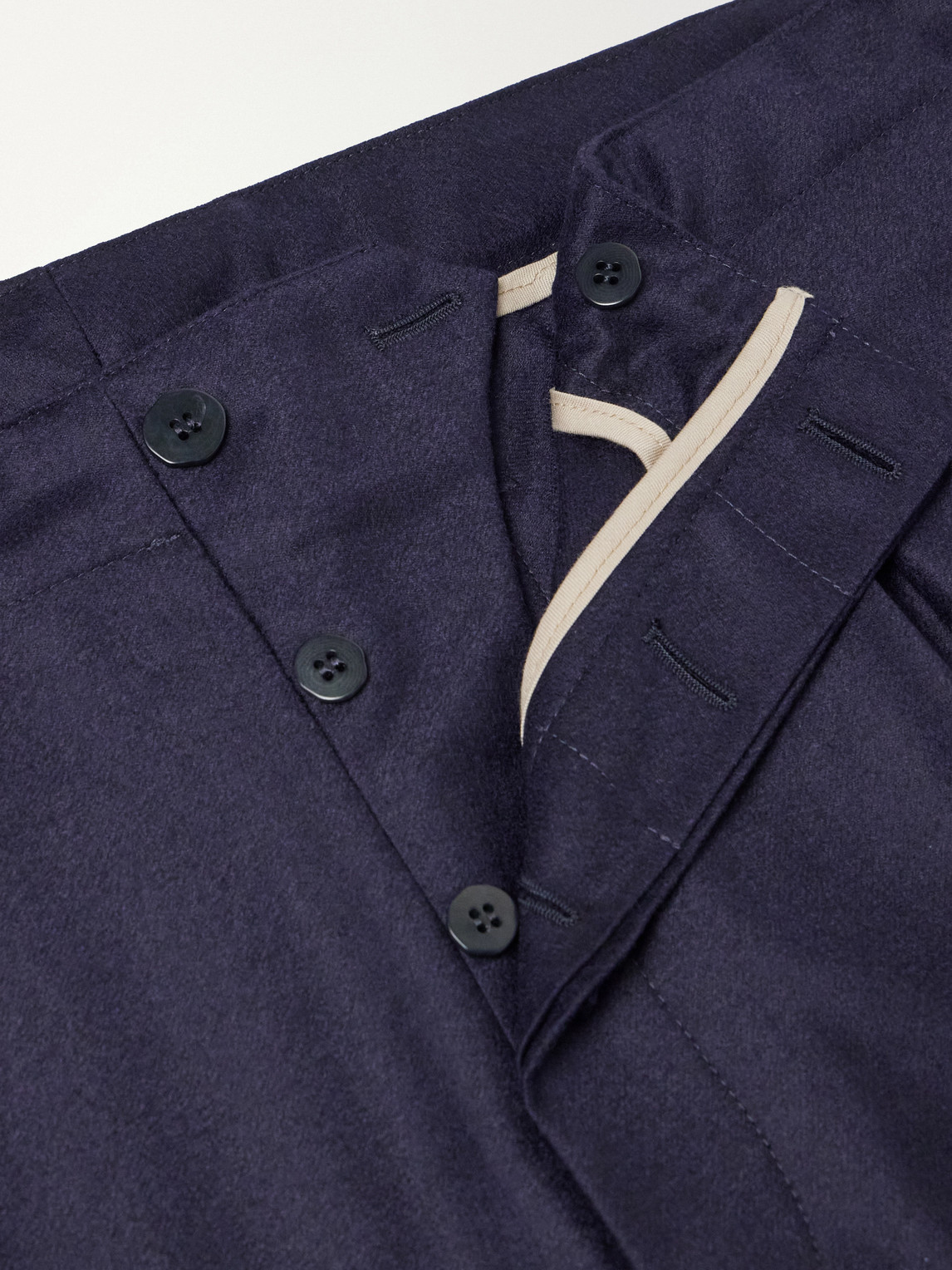 Stòffa - Wide-Leg Drawstring Wool And Cashmere-Blend Flannel Trousers