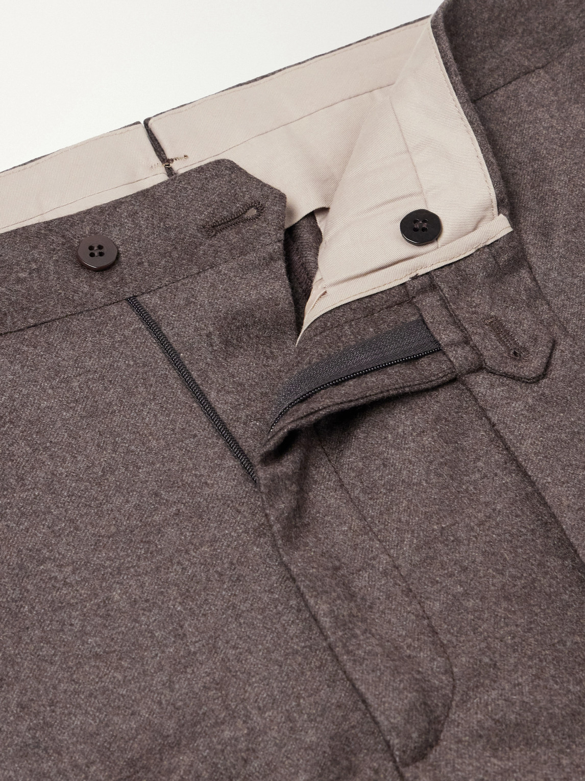 Stòffa - Straight-Leg Wool And Cashmere-Blend Flannel Trousers