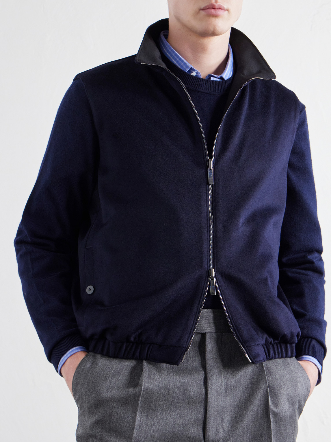 Stòffa - Reversible Brushed-Cashmere Gilet