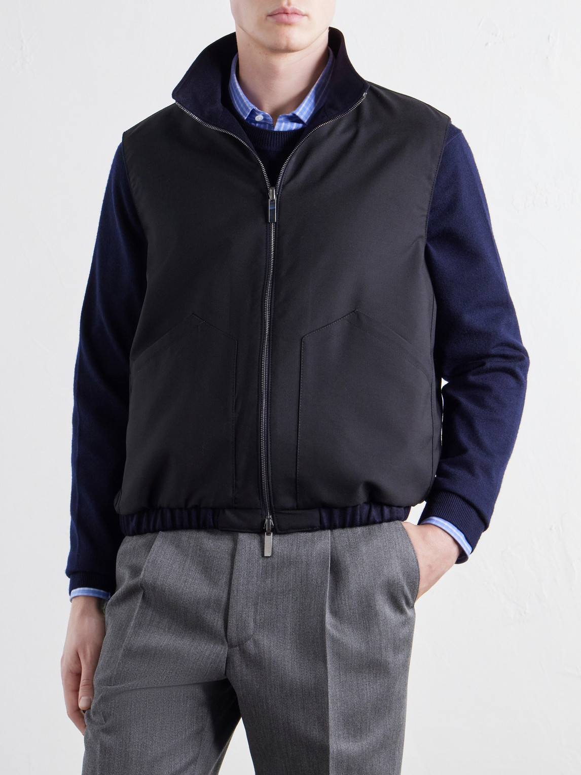 Stòffa - Reversible Brushed-Cashmere Gilet