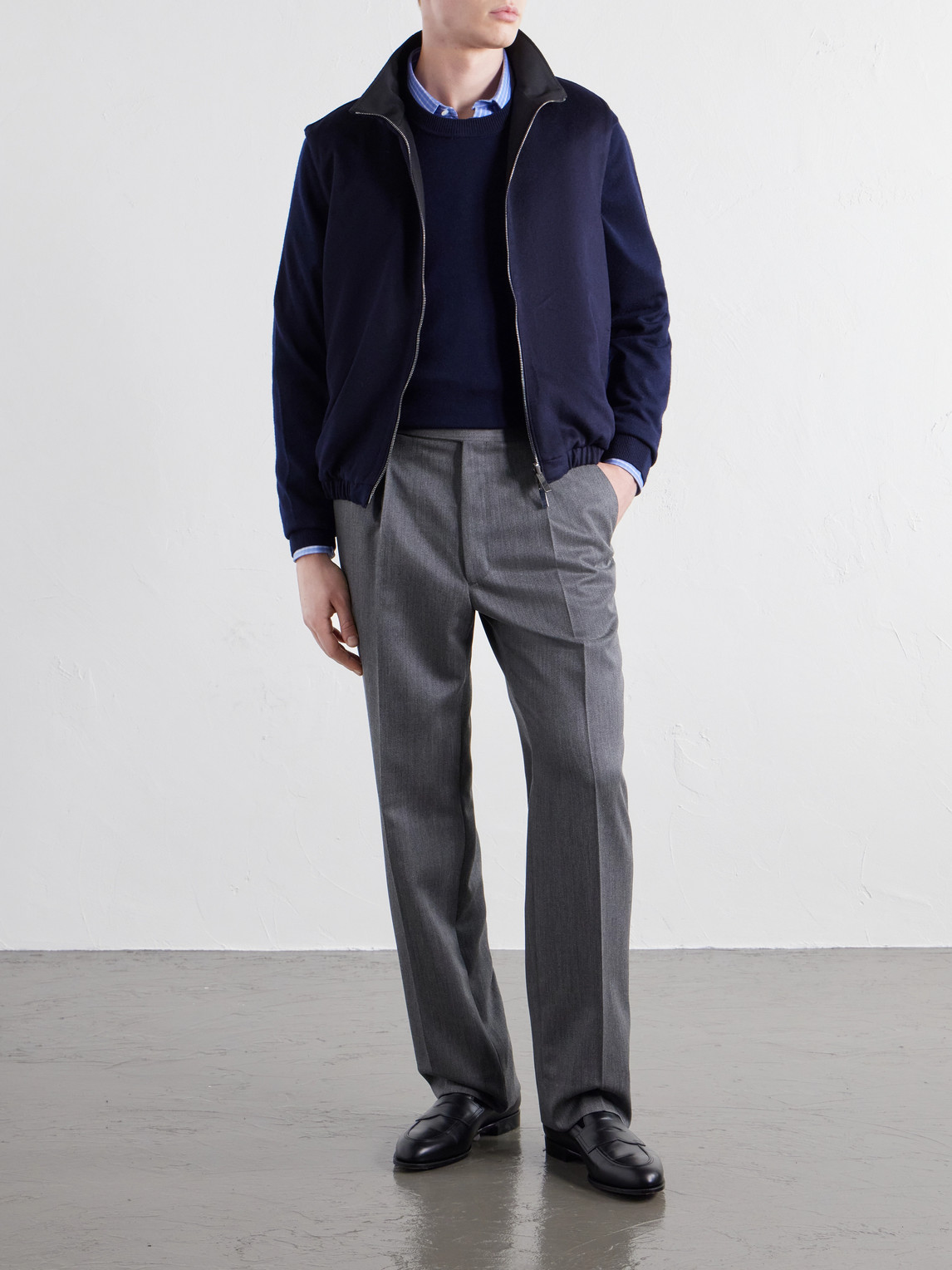 Stòffa - Reversible Brushed-Cashmere Gilet