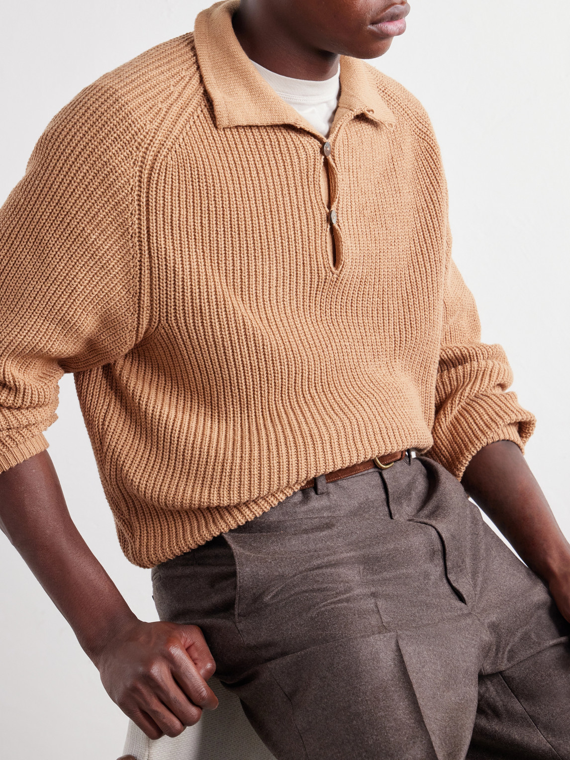 Stòffa - Ribbed Foxfibre® Cotton Sweater