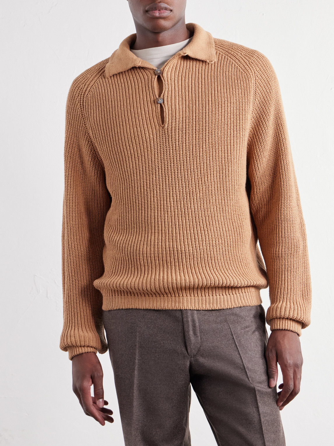 Stòffa - Ribbed Foxfibre® Cotton Sweater