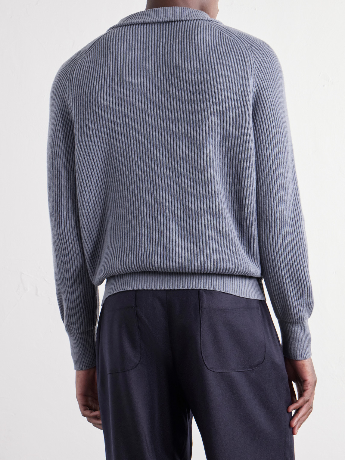 Stòffa - Ribbed Cashmere Polo Sweater