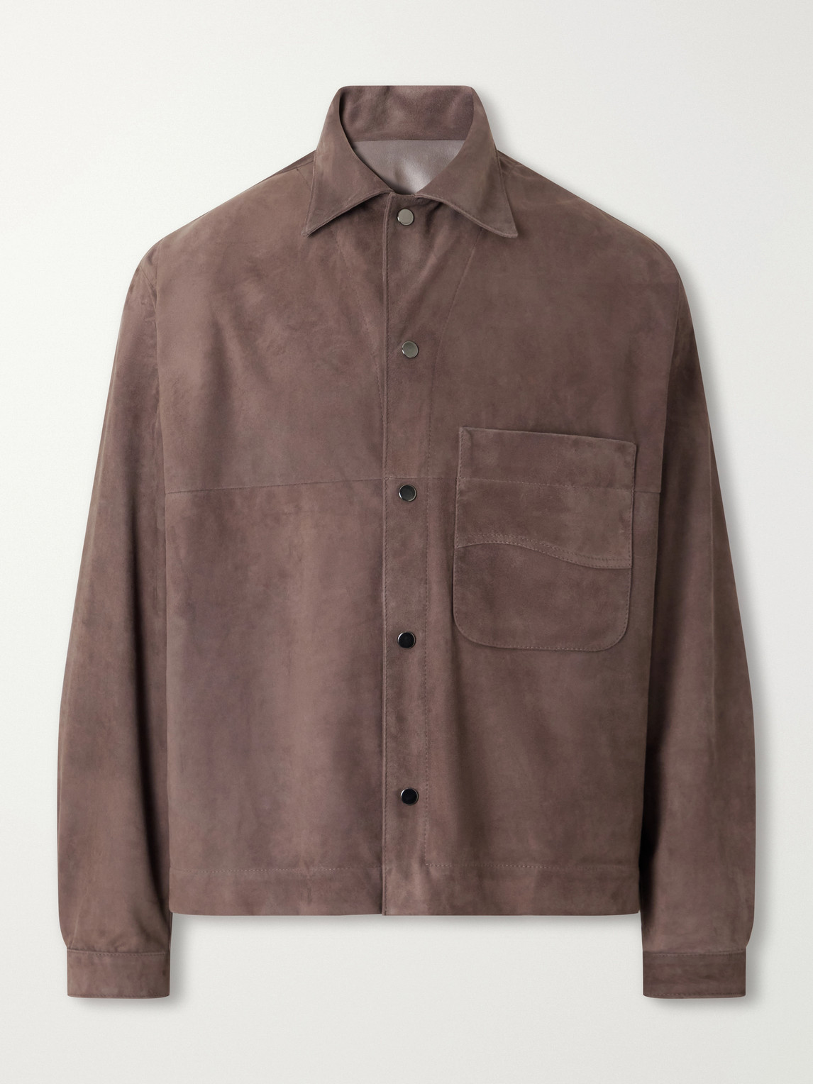 Stòffa Wave Suede Jacket In Brown