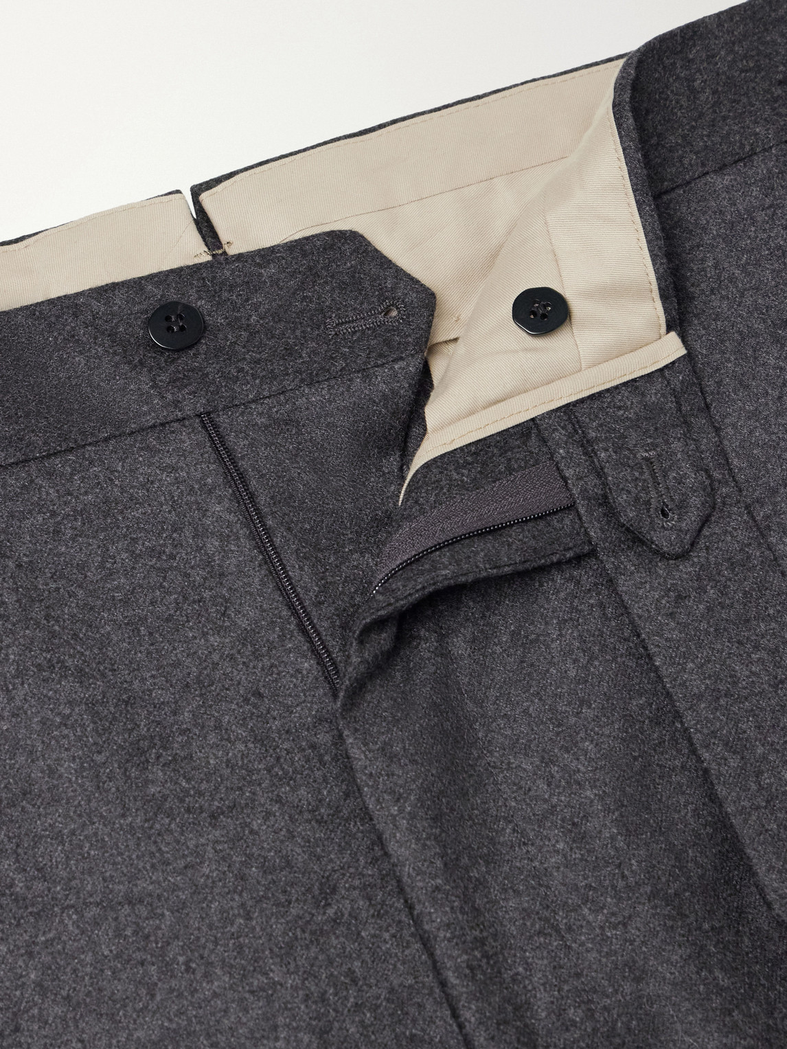 Stòffa - Straight-Leg Wool And Cashmere-Blend Flannel Trousers