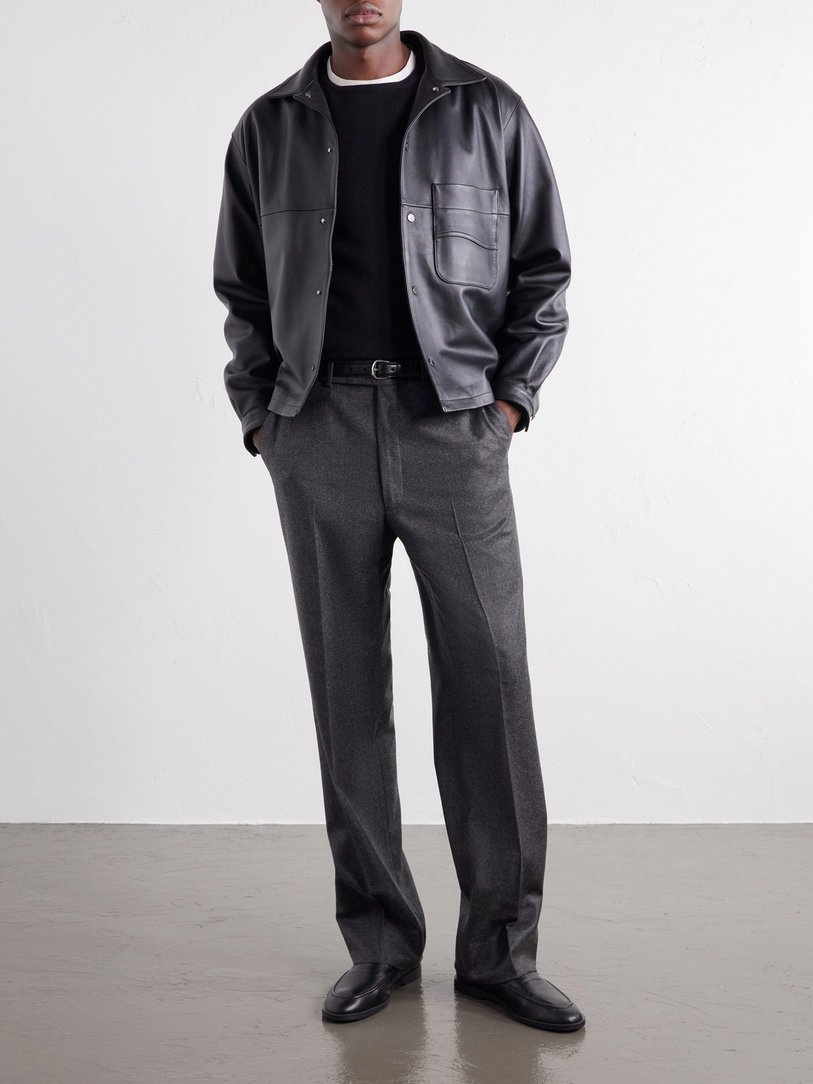 Stòffa - Straight-Leg Wool And Cashmere-Blend Flannel Trousers