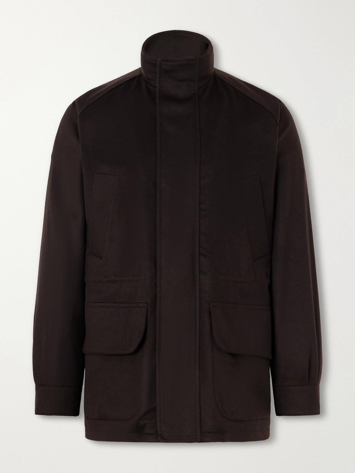 Stòffa Traveler Brushed Cashmere-twill Jacket In Brown