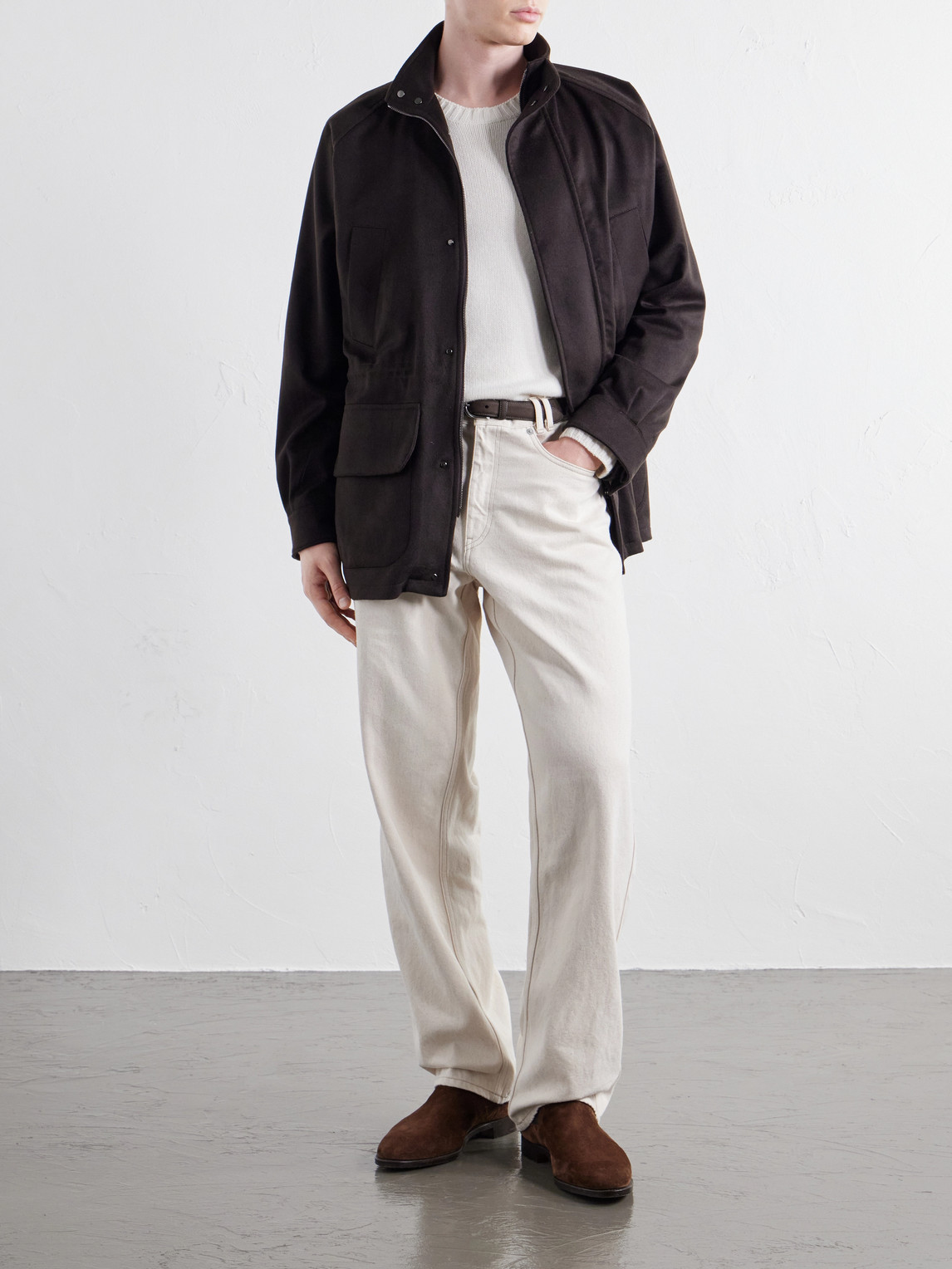 Stòffa - Traveler Brushed Cashmere-Twill Jacket