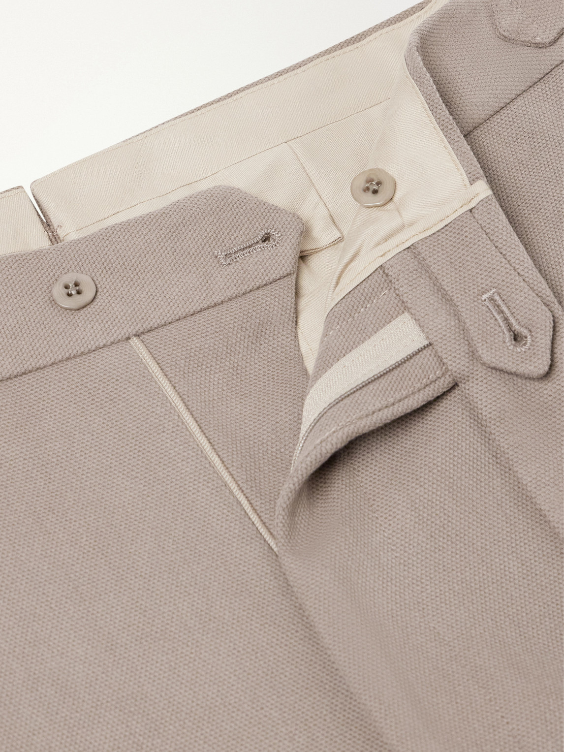 Stòffa - Straight-Leg Pleated Cotton-Twill Trousers