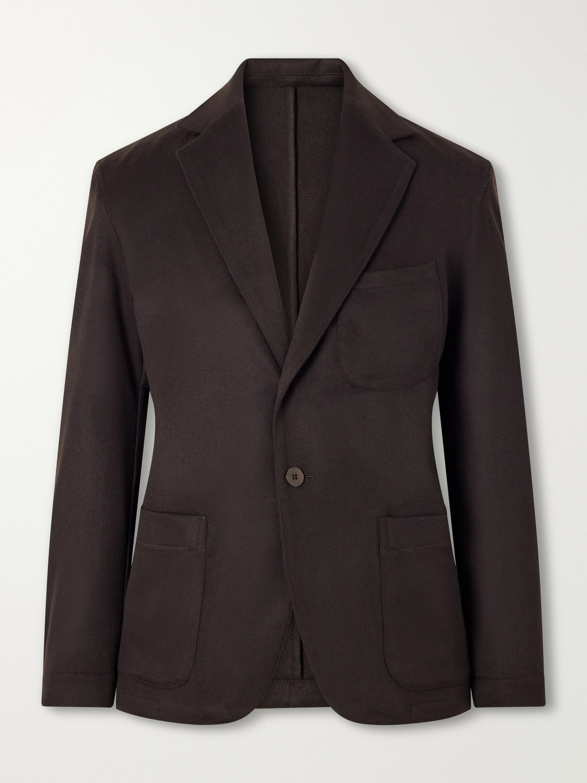 Stòffa Woven Cashmere Blazer In Brown