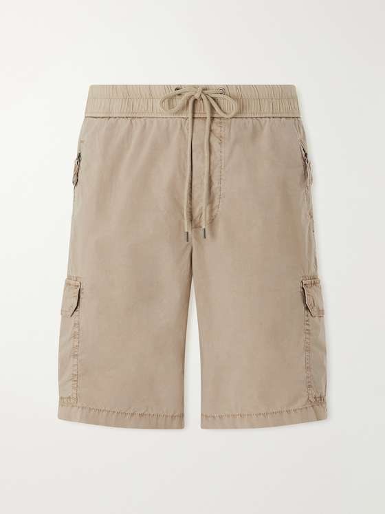 Jamesperse Straight-Leg Stretch Cotton-Poplin Shorts