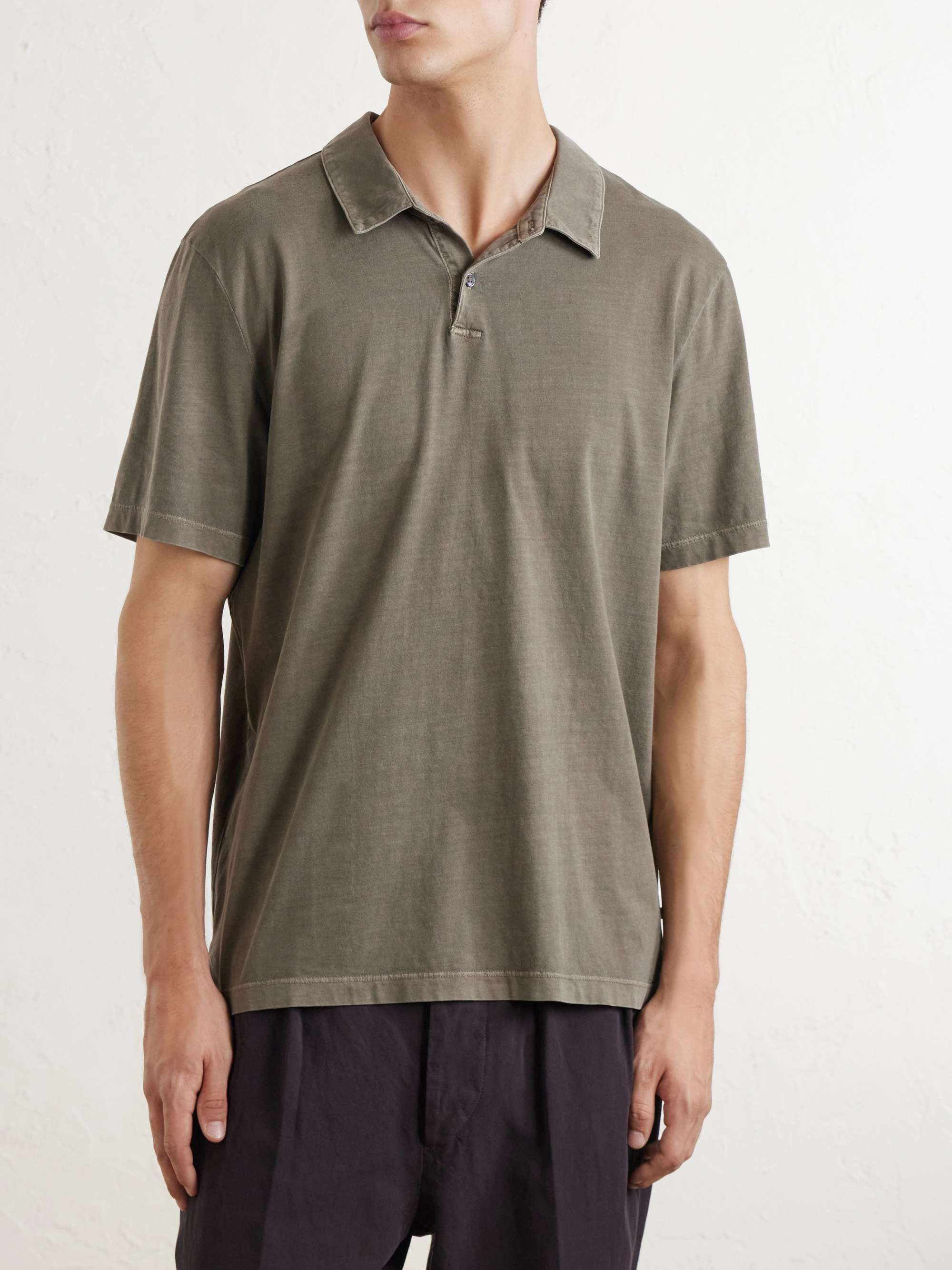 JAMES PERSE Supima Cotton-Jersey Polo Shirt