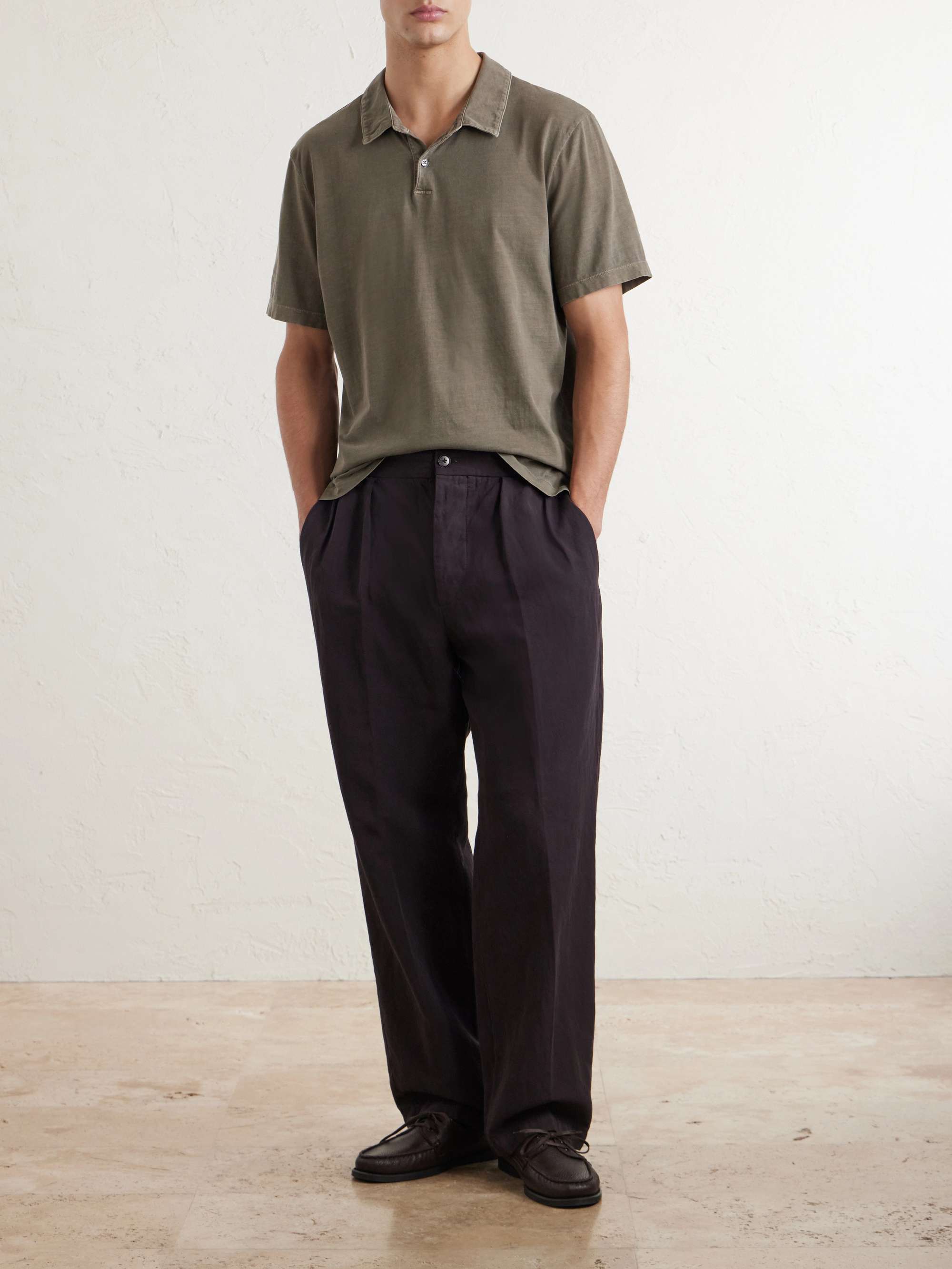 JAMES PERSE Supima Cotton-Jersey Polo Shirt